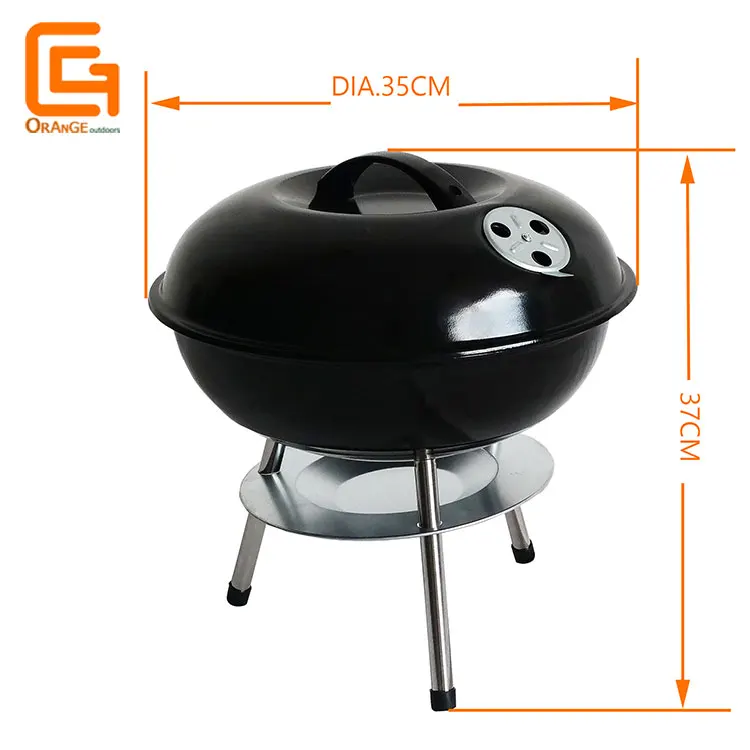 14 Inch Charcoal Kettle Grill Outdoor Barbeque Portable Grills