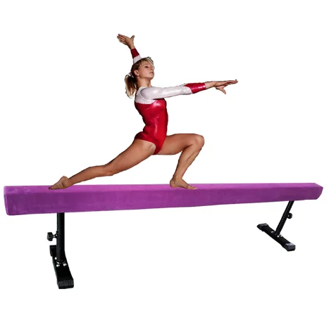

8ft Adjustable Balance Beam Gymnastics Equipment for Home Solid Suede Balance Beam, Customized color