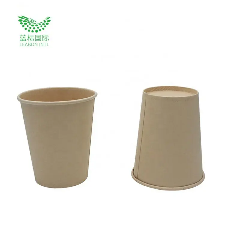 

Tea Cups Paper For Beverage Disposable Single Wall Cup With Lid
