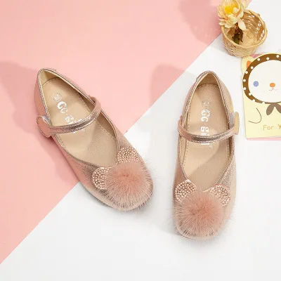 

B52870A Spring new shoes for children lovely girls nice princess shoes, Black/gold/silver