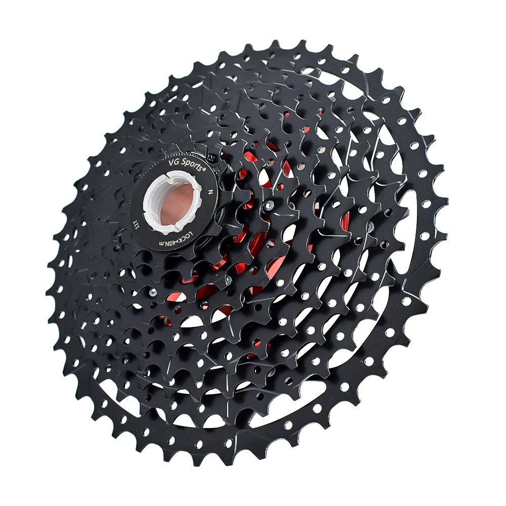 

VG Sports 9 Speed 11-40T 42T 46T Bicycle Cassette Freewheel for MTB Mountain Bike Parts, Silver,gold,black