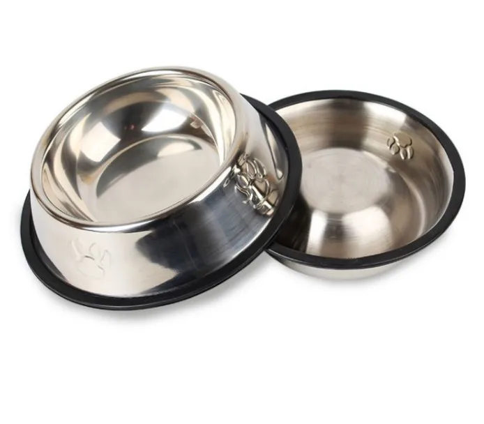 

DZ05 Hot-selling pet bowl foldable portable dual-purpose multi-function high base to protect the spine stainless s pet dog bowls, As photo