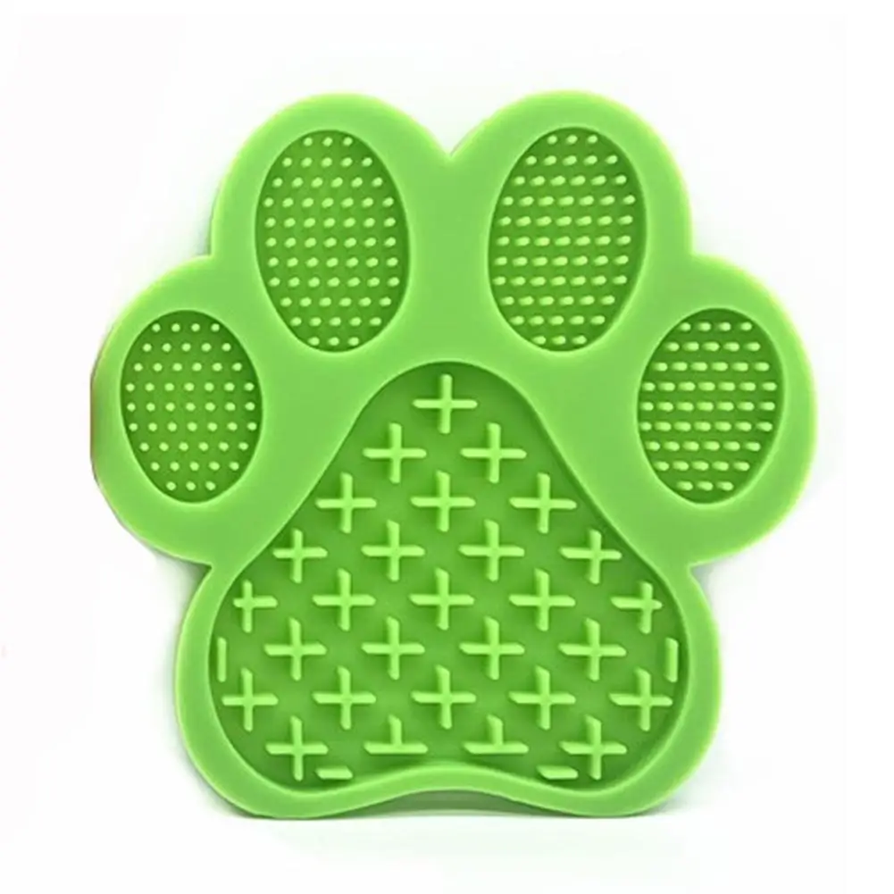 

Pet Dog Feeding Slow Food Bowl Claw-shaped Dispensing Mat Feed Plate Silicone Dog Lick Pad Safe No-Toxic Training Plate, Customized color