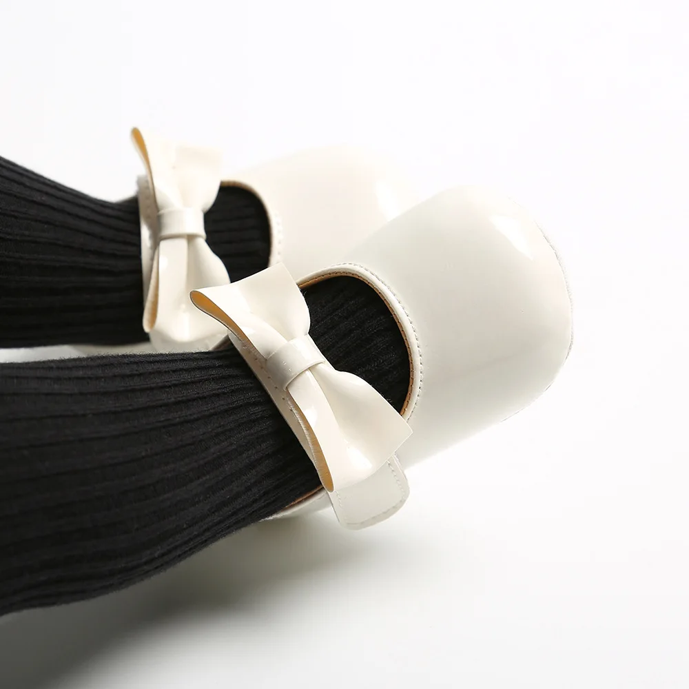 Bowknot Pure Color Little Baby Girl  Dress Shoes Beauty Girls Shoes manufacture