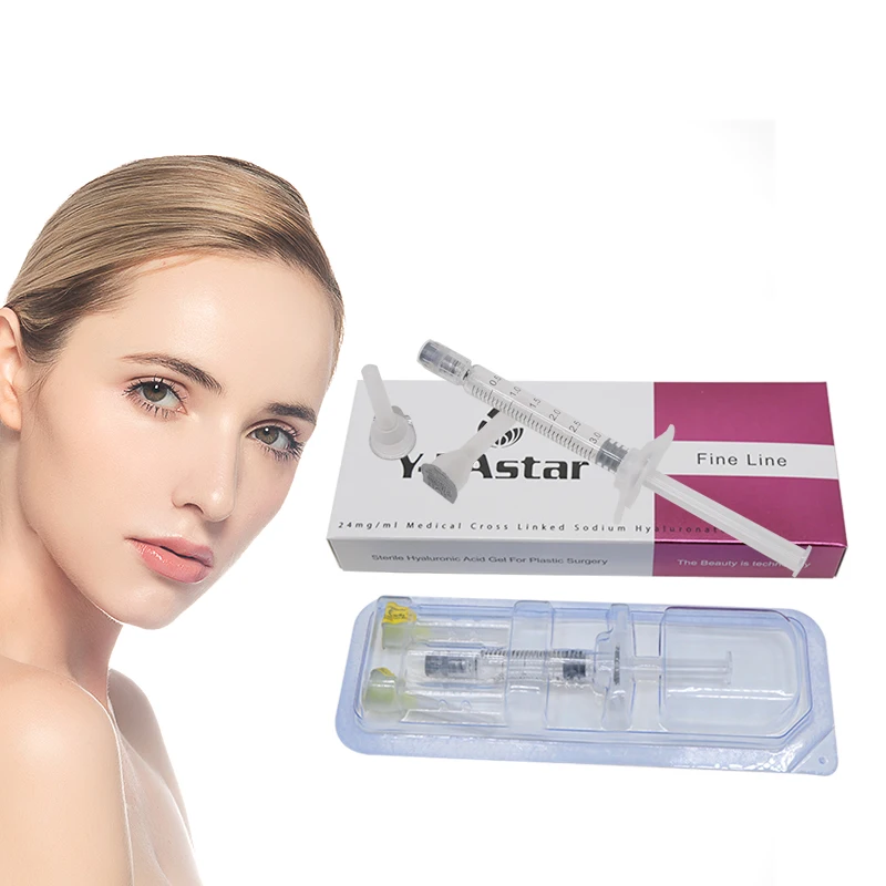 

1ml 2ml 5ml injectable hyaluronic acid dermal filler for skin care, Transparent