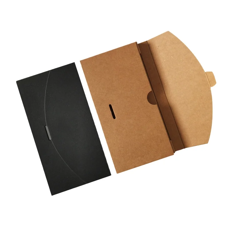 

new design custom logo biodegradable kraft paper phone case packaging box gift packing envelope shape scarf package box
