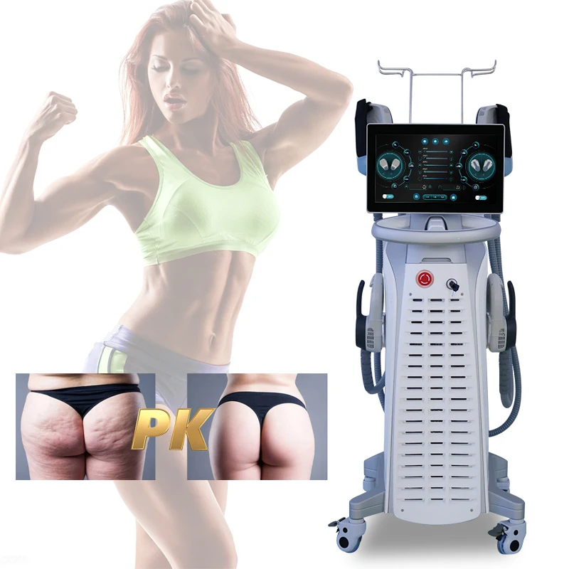 

2023 New Arrivals 4 Handles High Power Vertical Ems Body Slimming Body Contouring Fat Removal Machine