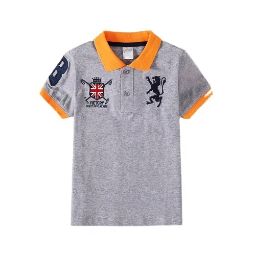 

Kids Cotton Short Sleeve Polo Shirts Boys Breathable T-shirts Children Clothes Baby Kid Casual Custom Embroidered Polo Shirt, Customized color
