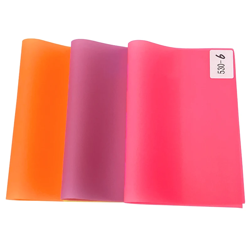 

Warehouse in USA Frosted 0.5mm transparent Jelly jelly faux leather sheets Roll for Making Bag pencil bag and crafts