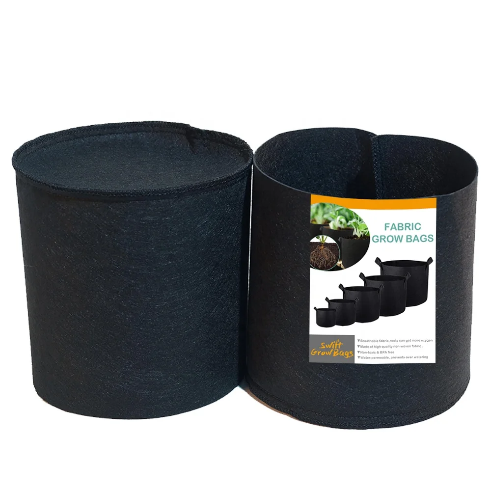 

2 gallon grow bags, Black