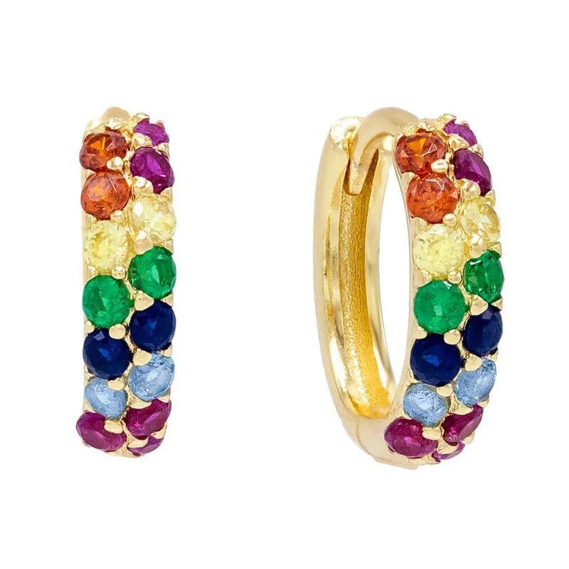 

Fashion huggie hoop jewelry custom diamond silver 925 emerald earrings