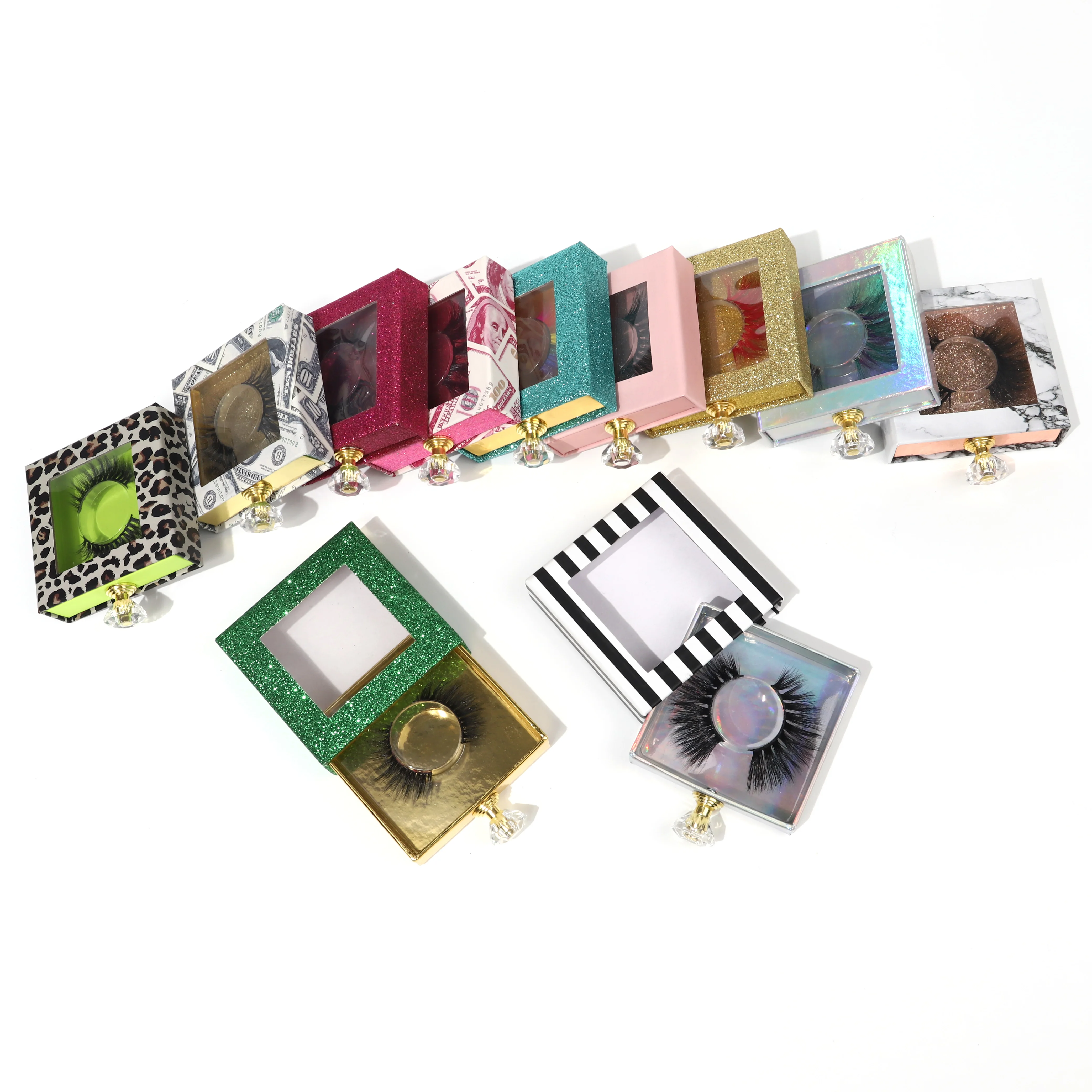 

wholesale paper packaging box handmade free sample mink lashes