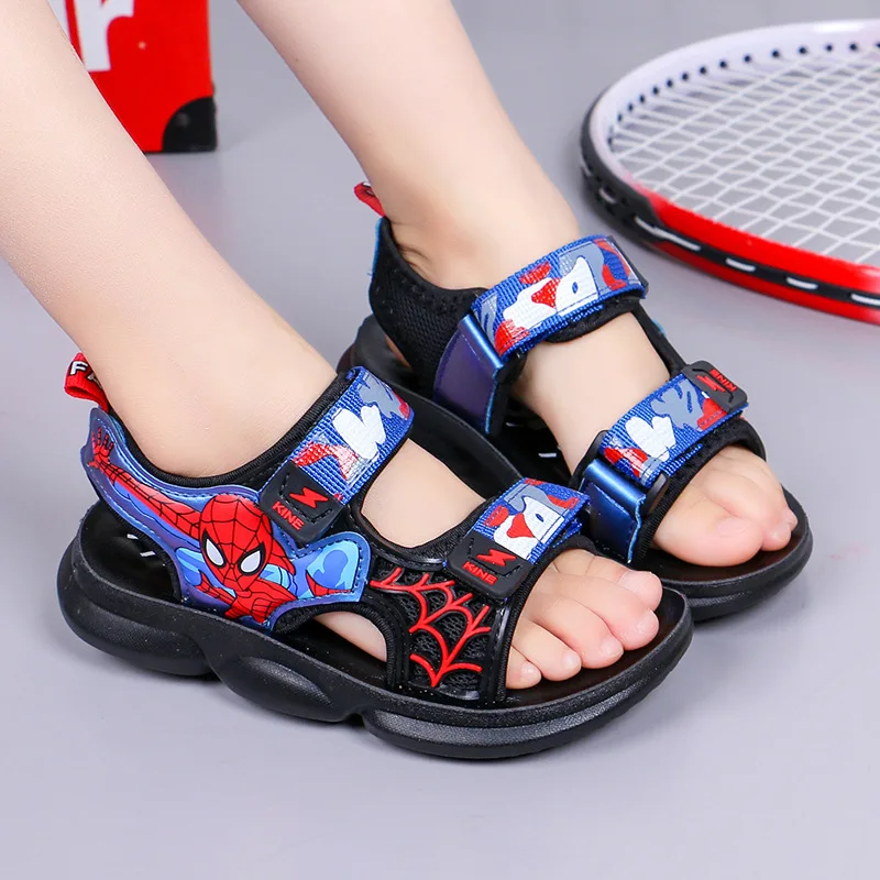 

Boys' Sandals Kids Fashion Sbider-man 2022 Summer New Children's Open Toe Beach Shoes Comfortable Soft Bottom Clearance