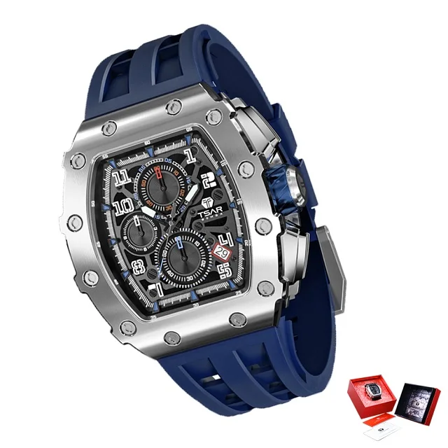 

Best Factory Supplier Chronograph Man Tonneau Watch Mans Wrist Sapphire Crystal Mechanical Men Watches