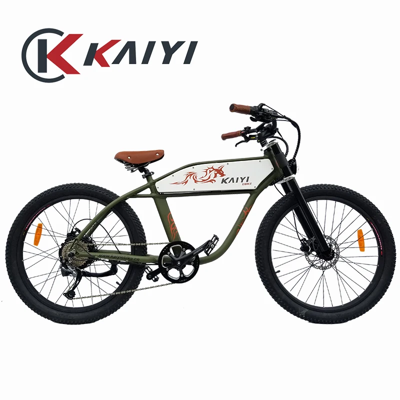 

KAYI retro cruiser bike 26*3.0 26*4.0 beach vintage electric bike