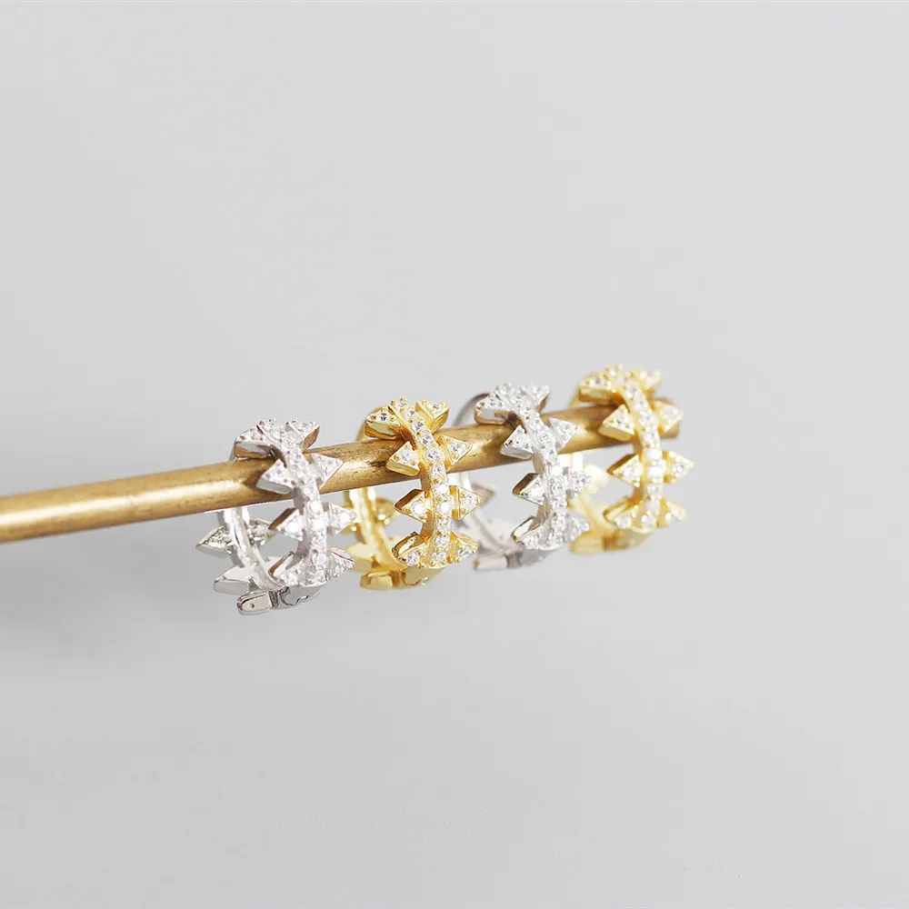 

DANYANG S925 Sterling Silver Round Flower Hoop Earrings for Ladies Women Jewelry Earring Wholesale