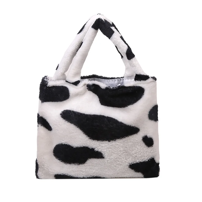 

Japanese INS Style Luxury Cute Fashion Faux Fur Girl Shopping Handbag Wholesale Customized Simple Design Plush Purse