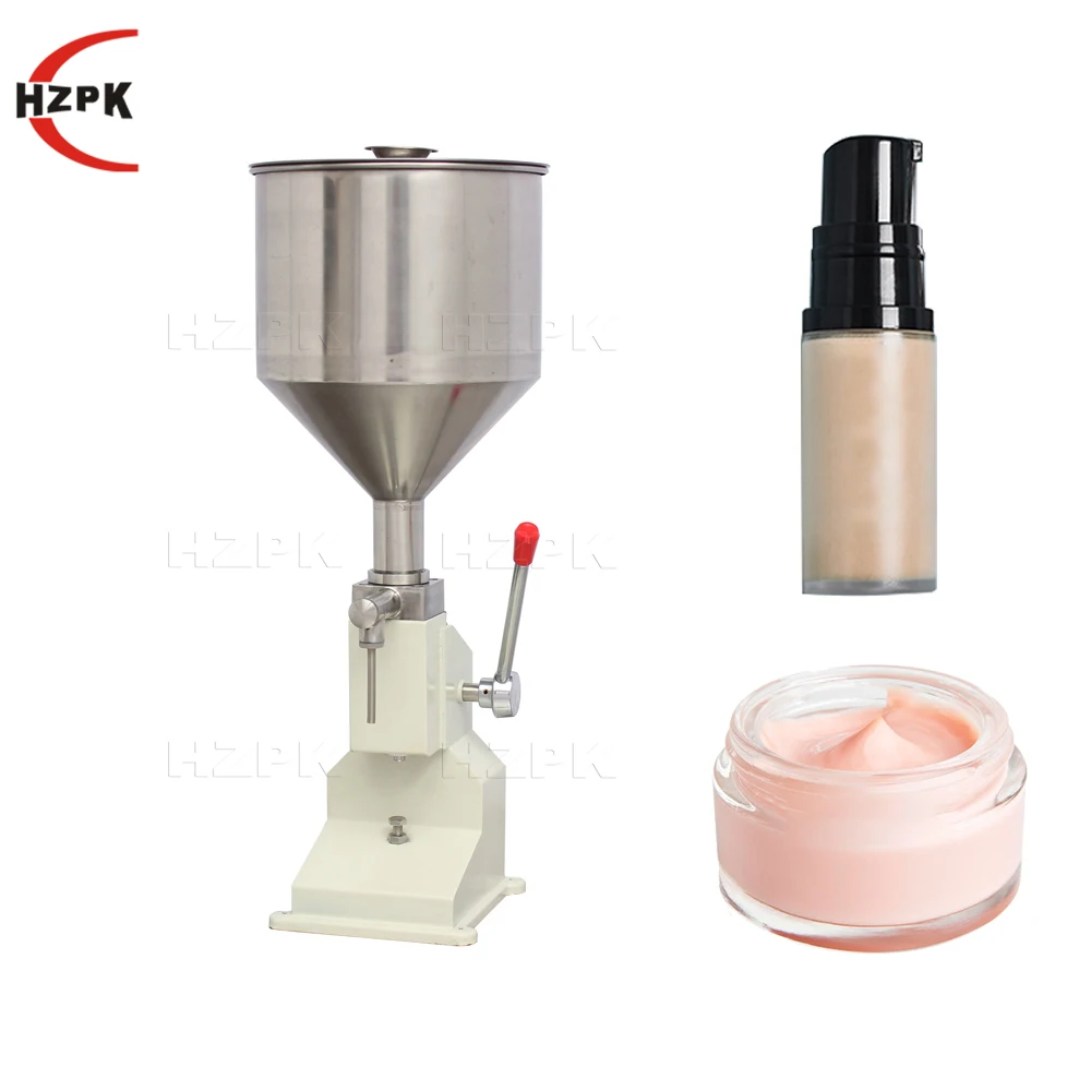 

hzpk A03 manual vial piston volumetric peanut butter fruit jam katchup filling machine cheap