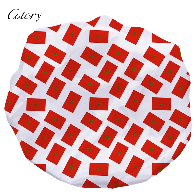 

Colory Caps Custom Waterproof Women And Bath Polyester Shower Cap, Customized color