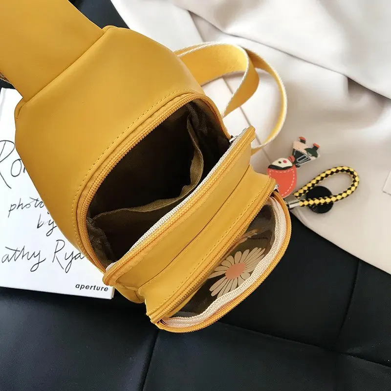 fashion most popular women chest ita bag with clear PVC window for pins custom design transparent ita bag