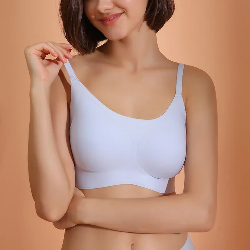 

women Seamless vest one piece smooth bralette wireless push up young girls comfortable bra, Customized color