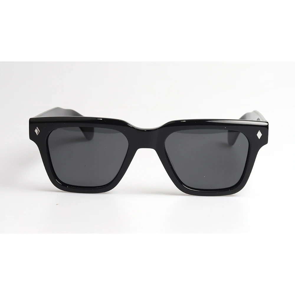 

Top Acetate Luxury Sunglasses 2024 Classic Square Thick UV Protected Lens Sunglasses Polarized Unisex Black Sunglasses