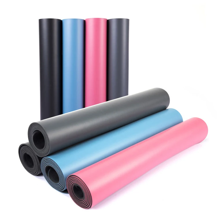 

Shengde Top Standard Waterproof Color Print Anti Slip Exercise Cheap Eco Friendly Natural PU Rubber Yoga Mat, Blue/black