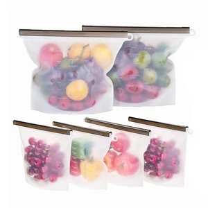 Image of High quality Eco Friendly Food Storage bag stasher silicone bag reusable silicone food storage bag