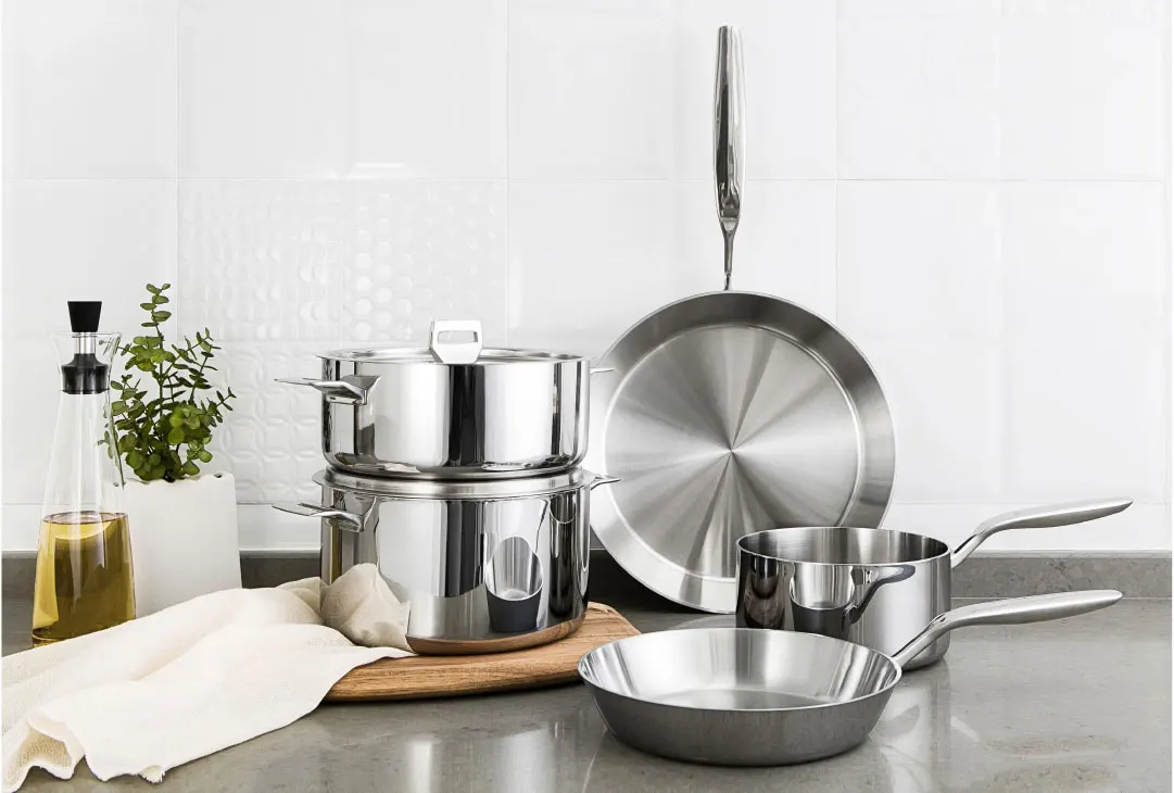 Big Discount odM 3ply Stainless Steel Fry Pans Induction Cooking Soup Pots Sauce Pan Cookware