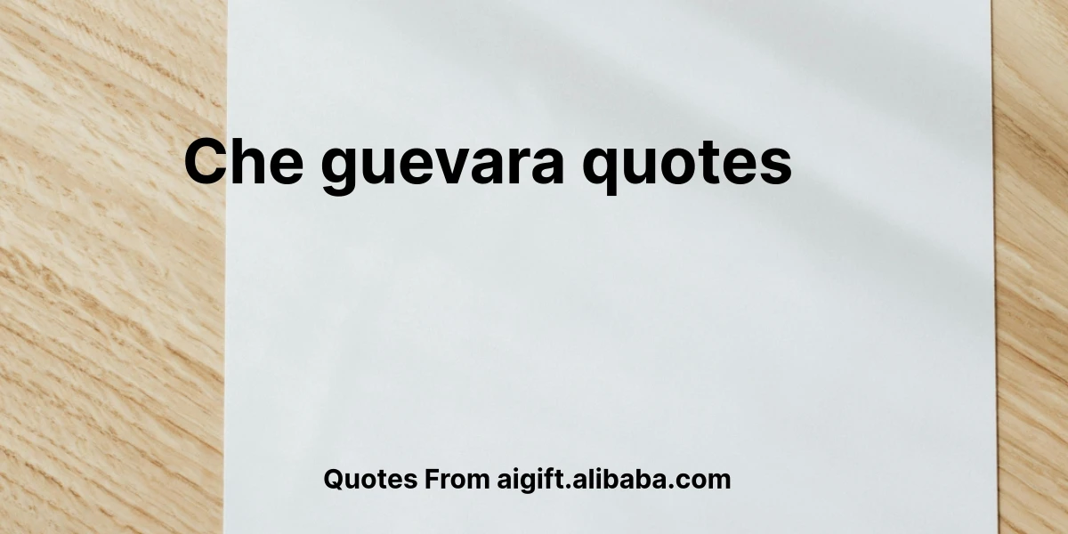 che guevara quotes