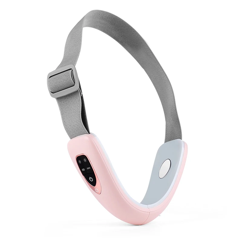 

Vibrating Massage Beauty Treatment Led Light Therapy Face Lifting Device Skin Tightening, Pink