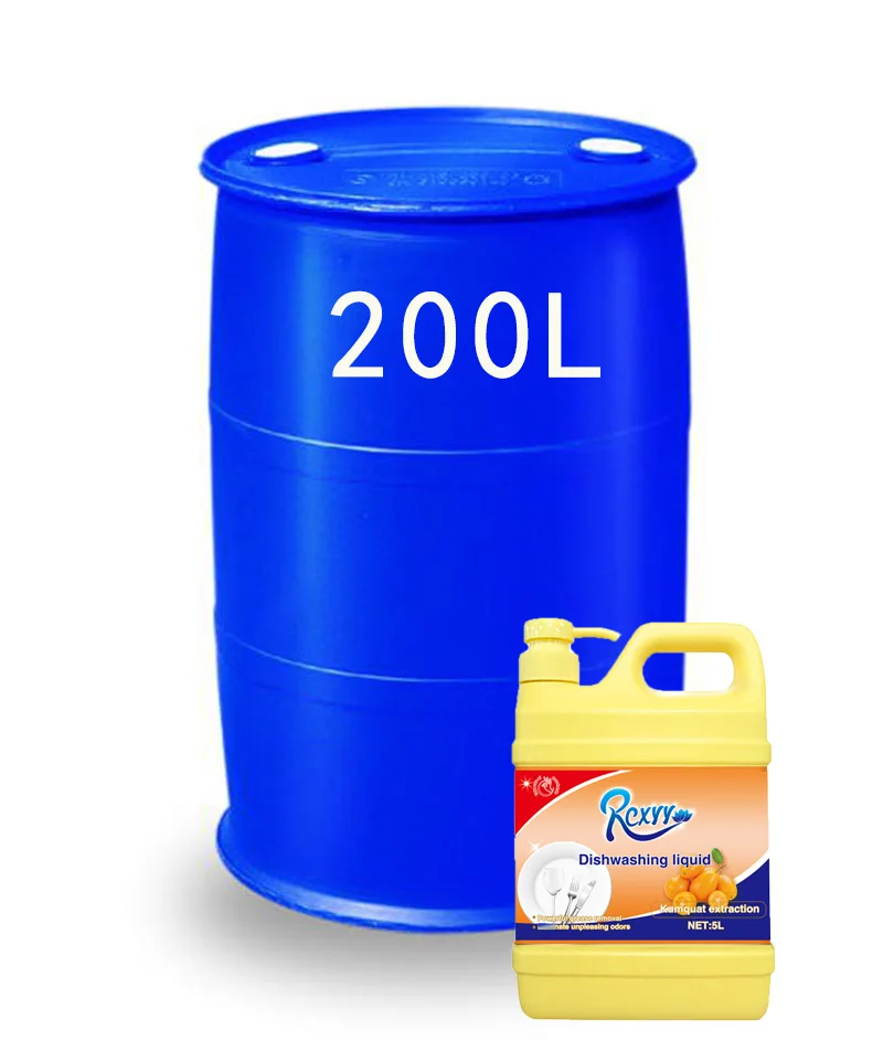 

200L Bulk drum Barrel Free Sample OEM High Quality Cleaning Chemicals Kitchen Cleaner Kumquat Detergent Dishwashing Liquid, Customized color
