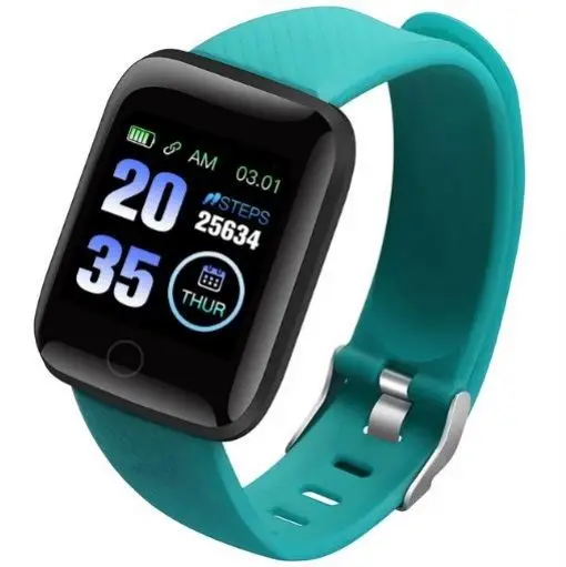 

New Health Smartwatch 116Plus Monitors Heart Rate Blood Pressure Blood Oxygen Sleep Quality Pedometer Can Be Customized
