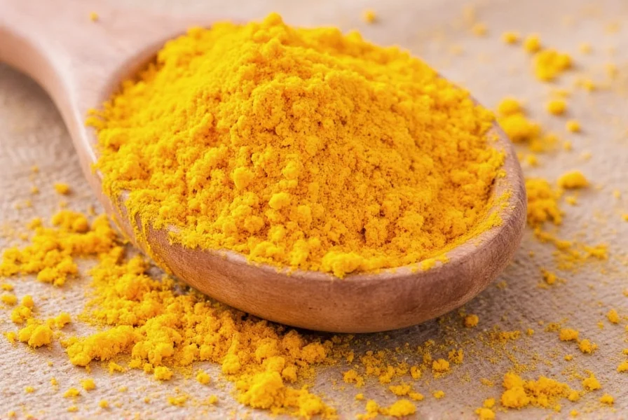 Person taking turmeric supplement with food to prevent digestive issues