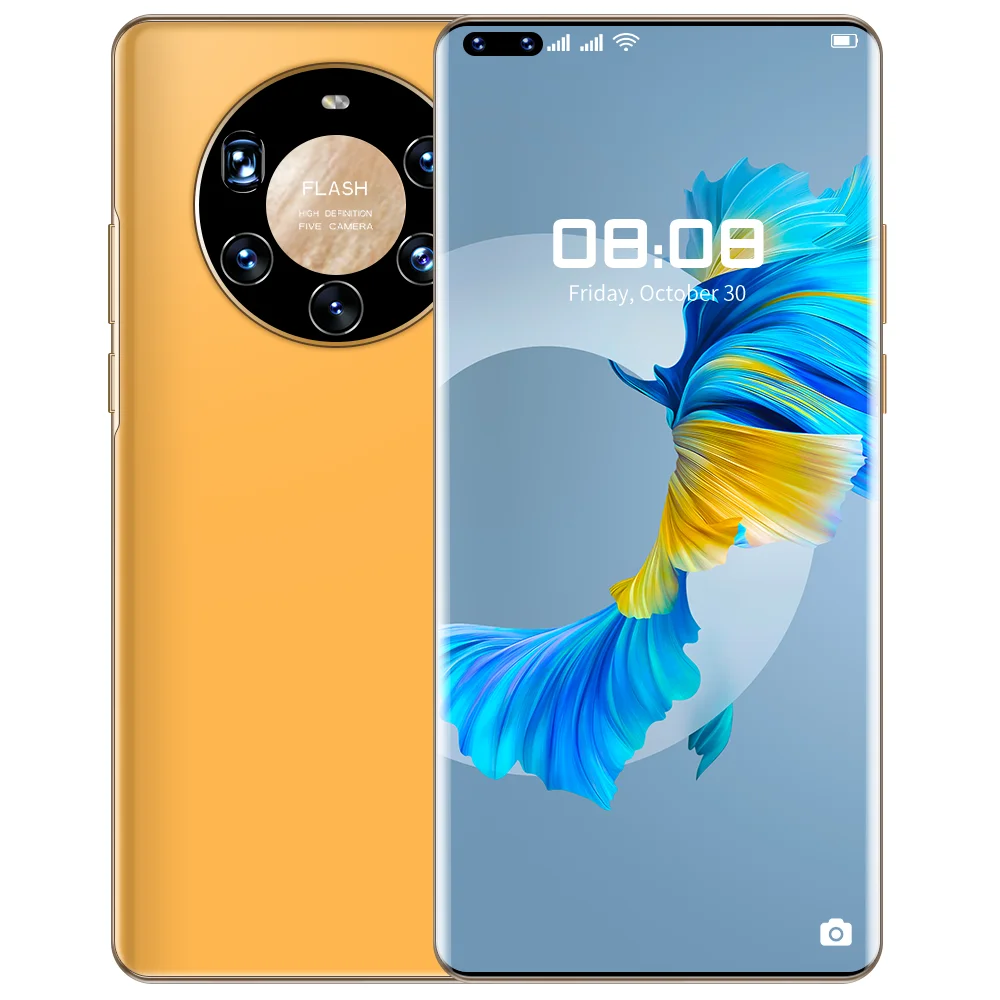 

Global Original Mate40pro+ Mobile Phone 7.3 inch Big Touch Screen OEM Smart Phone, Black/ white/yellow
