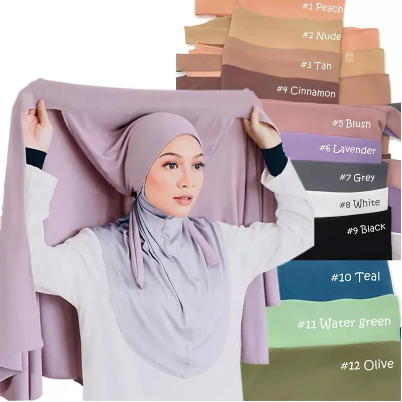 Fourteen Colors Optional Tudung Plain Color Pearl Chiffon Long Scarf Ladies Turban Shawl Islamic Silk Scarf Muslim Women Hijabs