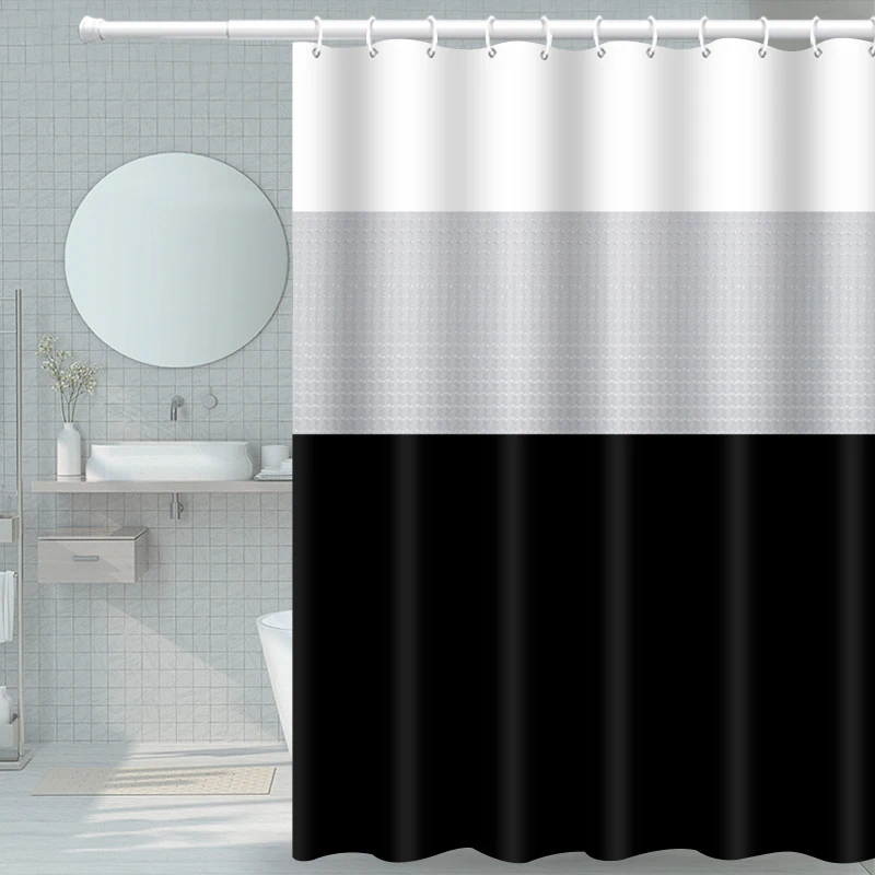 

Bathlux (180*180cm) PEVA Plastic Waterproof Splicing Bathroom Bath Curtain EVA Multicolor Shower Curtains With Hook, Customized color