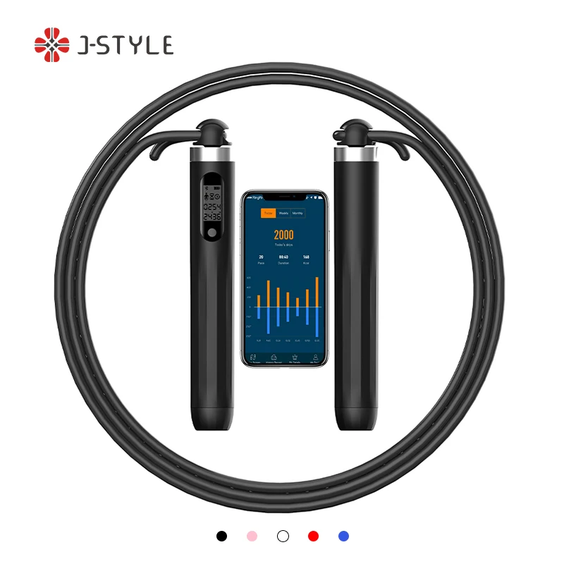 

J-style New Type High Quality Logo Custom Electronic Smart Digital Count Cordless Jump Skip Rope In Stock