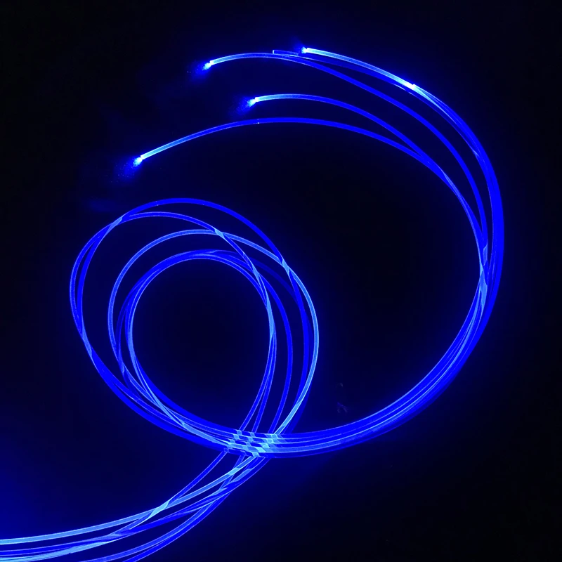 led luminous 2mm side light soft optic fiber side glow fiber