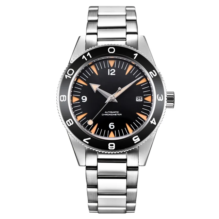 

100m water resistant super luminous ceramic bezel insert Japan movement diver mechanical automatic watch