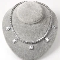 

Custom silver diamond jewelry with choker tennis necklace