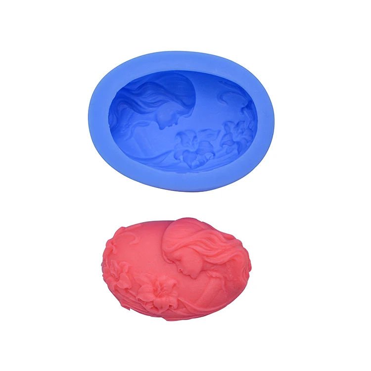 

Wholesale customize DIY 3D Oval Shaped Silicone Soap Molds