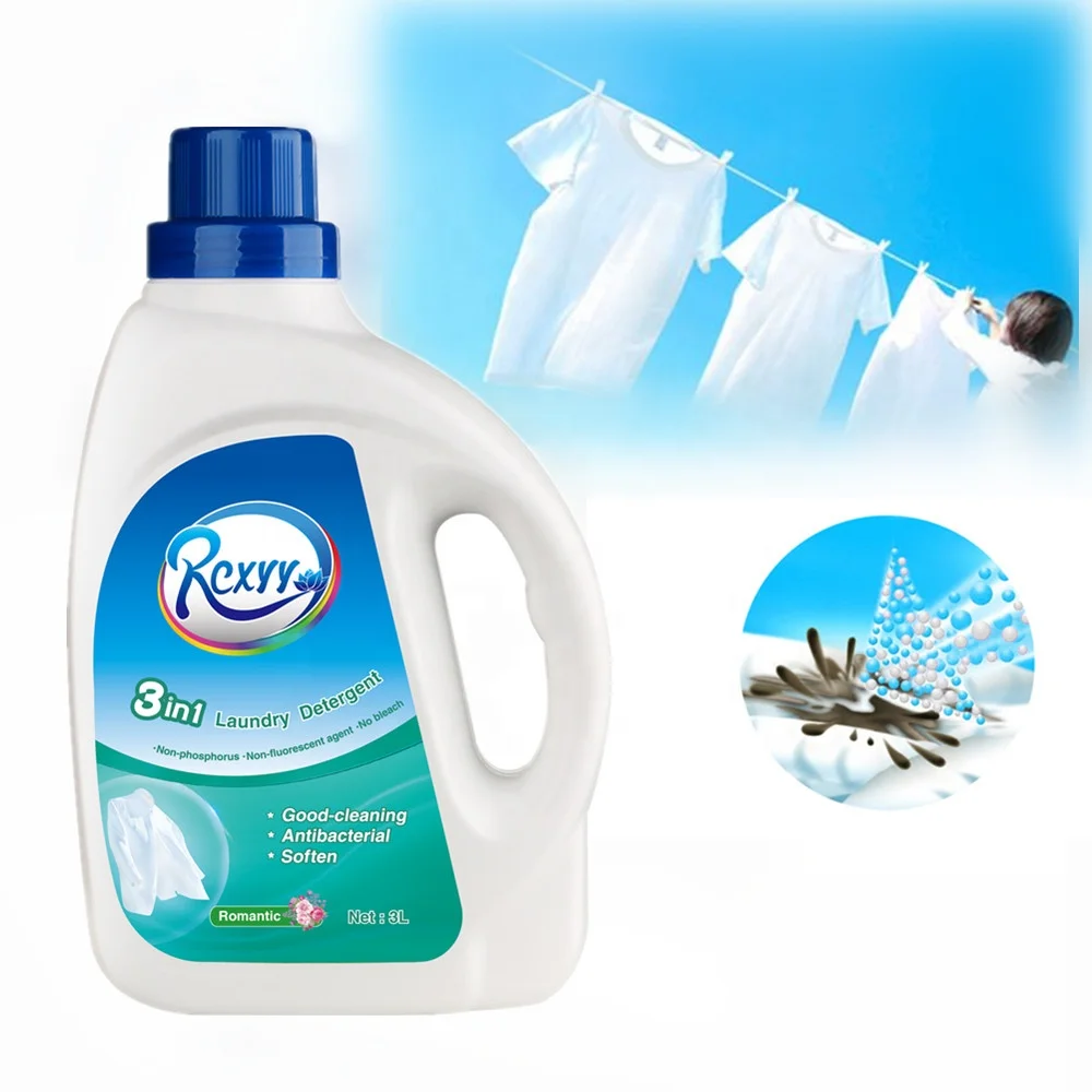 

3 In 1 Anti Bacteria Water Soluble Custom Formulation Natural Eco friendly Laundry Detergent Liquid