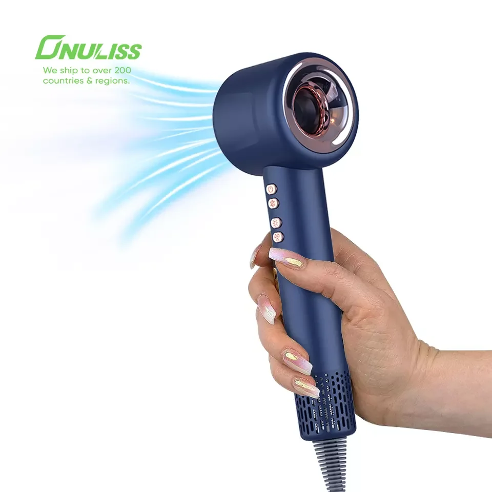 Image of Shiny Hair Fast Drying 110000rpm Ionic Hair Dryer Professional Blow Dryer Fast Dry Low Noise Blow Dryer