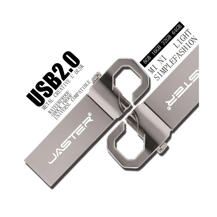 JASTER USB Flash Drive 64GB Metal Pendrive High Speed Memory Stick 4GB 32GB Pen Drive Real Capacity 16GB USB Flash Custom LOGO - ANKUX.COM