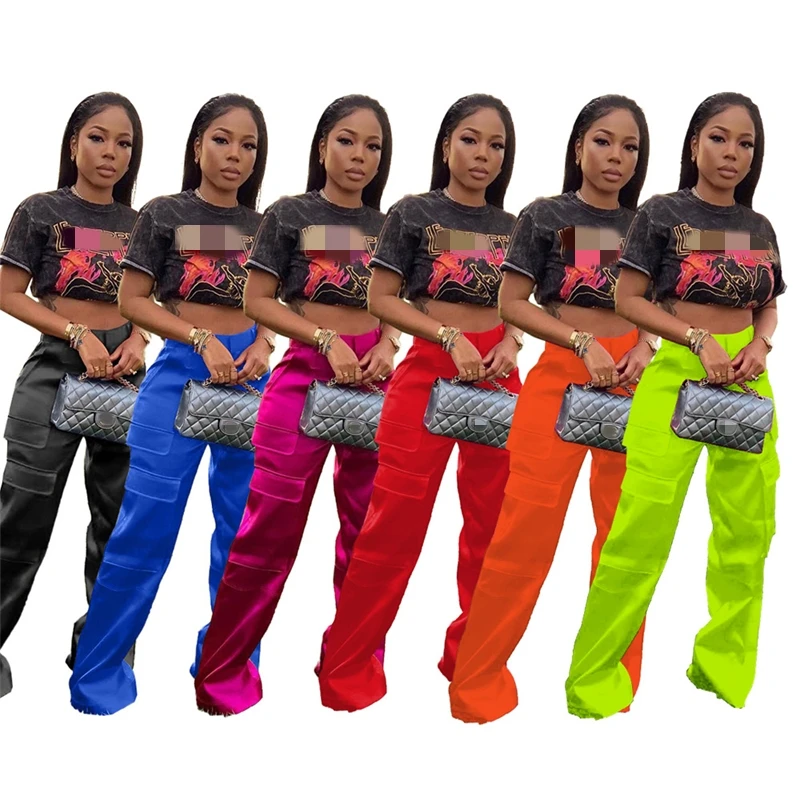 

fall autumn 2023 women vintage trendy work light weight over size 6 pocket cargo long pants for ladies women cargo pants 2023