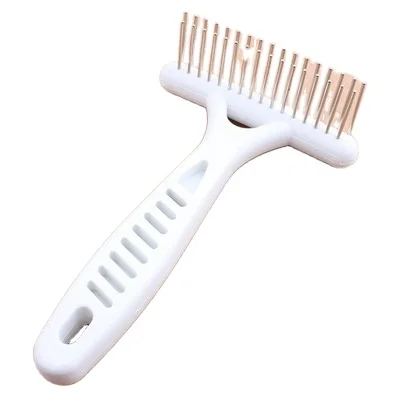 

New Rake Comb For Dogs Pet Dog Cleaning Supplies Short Hair Brush Long Shedding Fur Remove Cat Dog Brush Grooming Tools, White