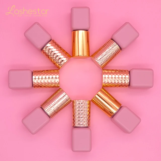 

pink bottle hypoallergenic eyelash adhesive transparent strong lash extensions glue