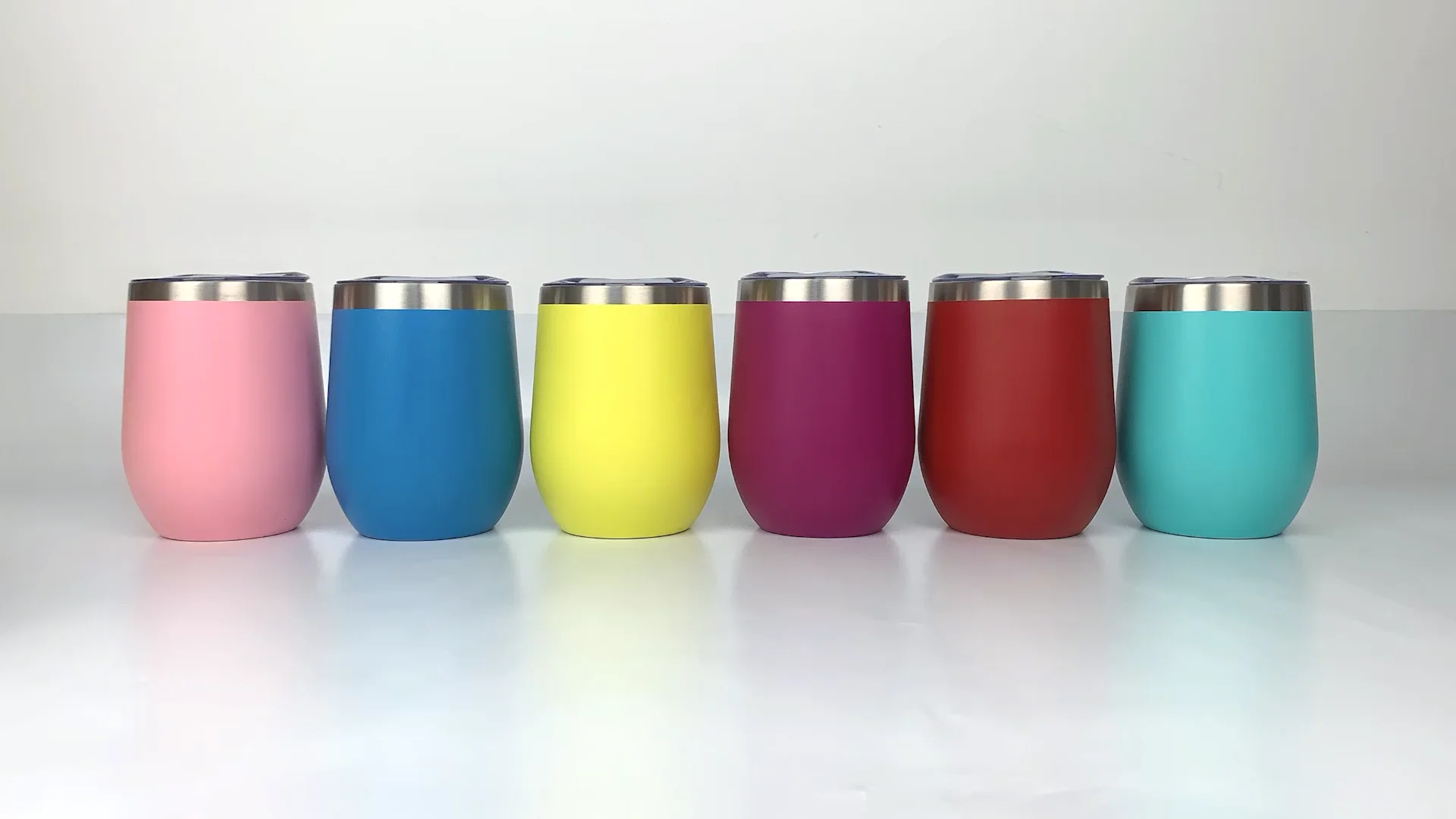 12oz Wine Tumbler Stainless Steel Double Walled Eggshell Tumbler