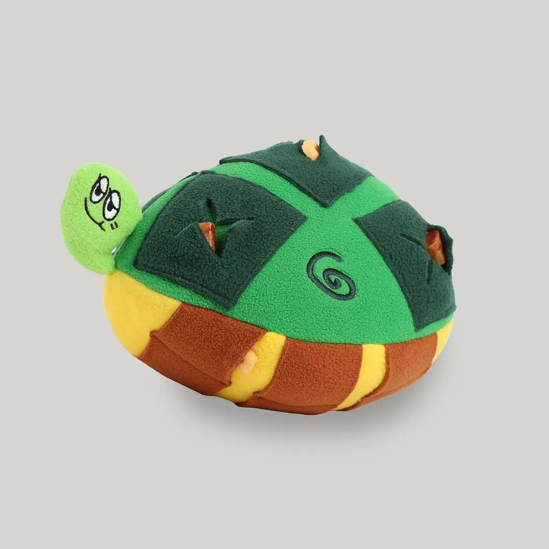 

New Design Pet Dog Plush Toy Tortoise Animal Shape Cotton Hide Food Plush Pet Dog Toys, Green